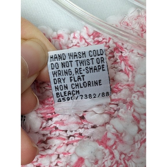 Vintage Chunky Knit Sweater Botanical Bikini Bottom Flor Pattern Womens Sz Large - Picture 9 of 14